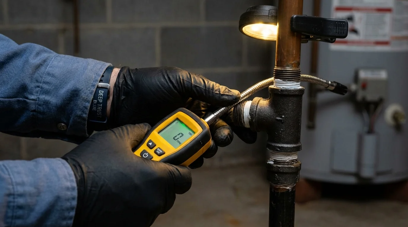 Gas leak detection with electronic sniffer by Johns Plumbing LLC in Pearsall