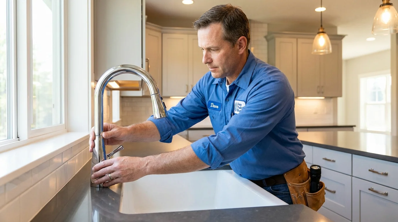 Kitchen faucet installation by Johns Plumbing LLC in Pearsall